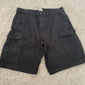 Eddie Bauer Workwear Cargo Shorts Mens 38 Cotton Duck Canvas Gray 11 Inseam